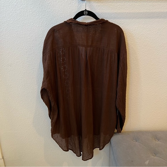 FREE PEOPLE FP ONE Floral Eyelet Embroidered Tunic - Picture 6 of 12